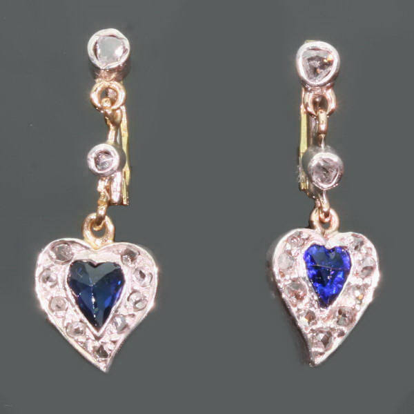 antique and estate earrings with blue